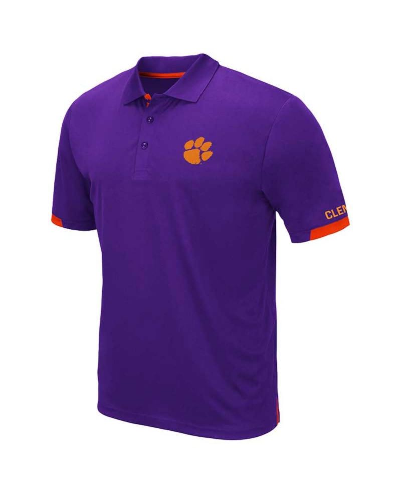 Men's Purple Clemson Tigers Big and Tall Santry Polo Shirt