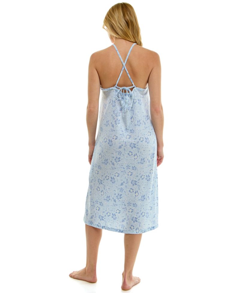 Women's Sleeveless Square Neck Midi Sleep Chemise