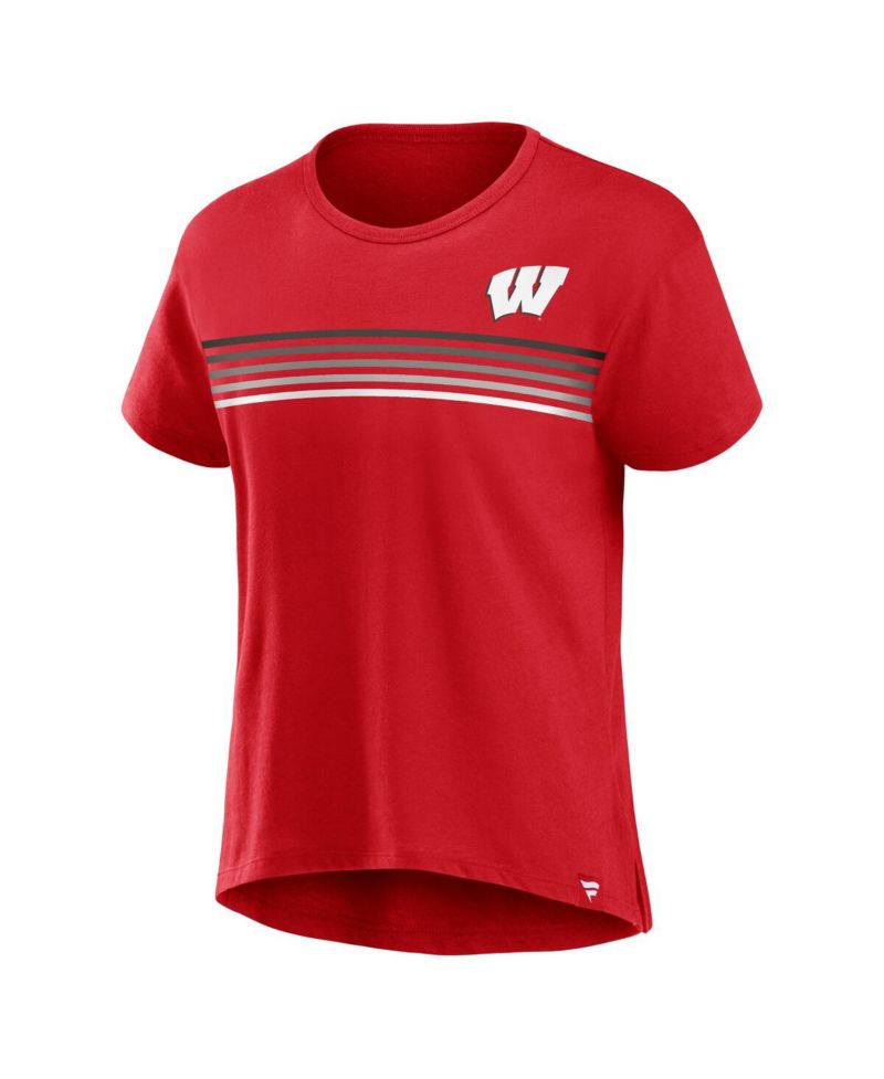 Women's Red Wisconsin Badgers Tie Breaker T-shirt