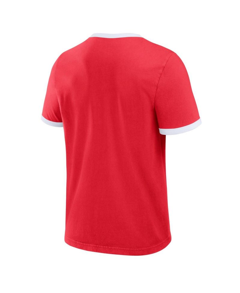 Men's Red Cincinnati Reds Washed Ringer T-Shirt