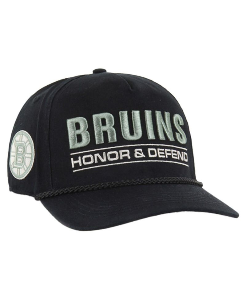 Men's Black Boston Bruins OHT Military Appreciation Homeland Honor and Defend Hitch Adjustable Hat