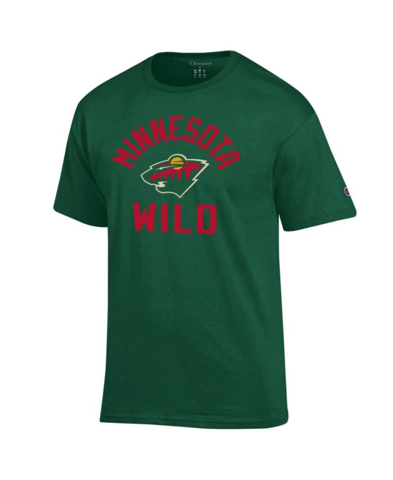 Men's Green Minnesota Wild Primary Logo Jersey T-Shirt