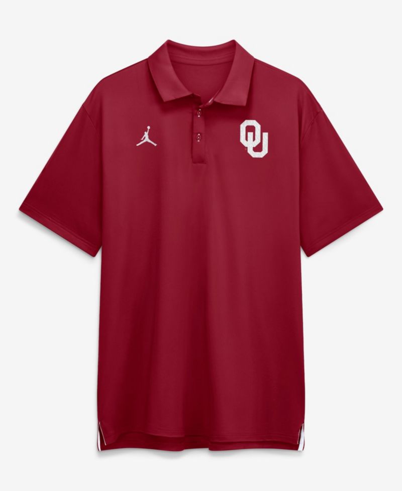 Men's Crimson Oklahoma Sooners 2026 Sideline Tour Dri-FIT Polo Shirt