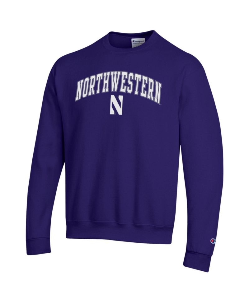 Men's Northwestern Wildcats Crewneck Long-Sleeve Pullover Sweatshirt