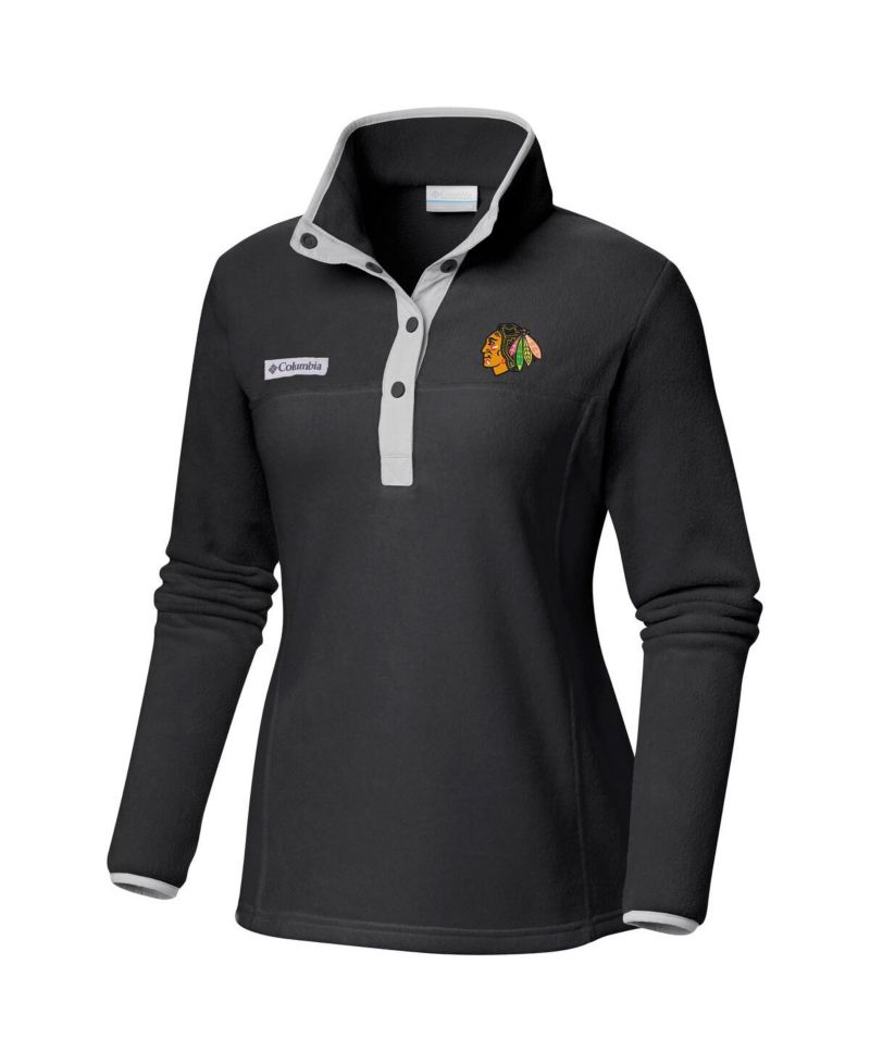Women's Black Chicago Blackhawks Benton Springs Half-Snap Jacket
