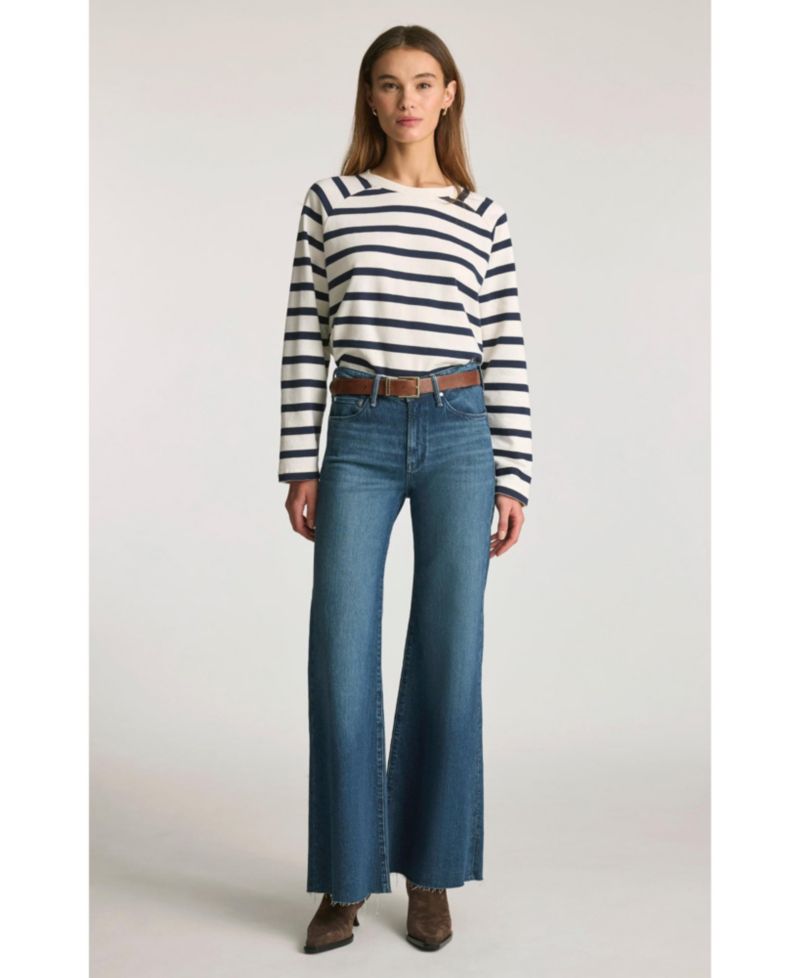 Women's Grace Mid Rise Flare In Dark Brushed Classic Blue