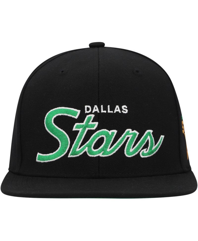 Men's Black Dallas Stars Core Team Script 2.0 Snapback Hat