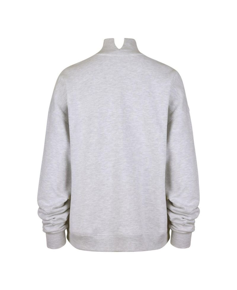 Women's Gray Duke Blue Devils Laurel Arch Mock Neck Sweatshirt