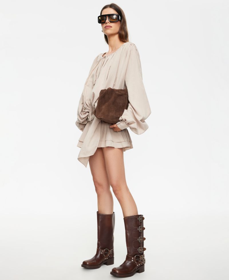 Women's Long-Sleeve Crewneck Mini Dress