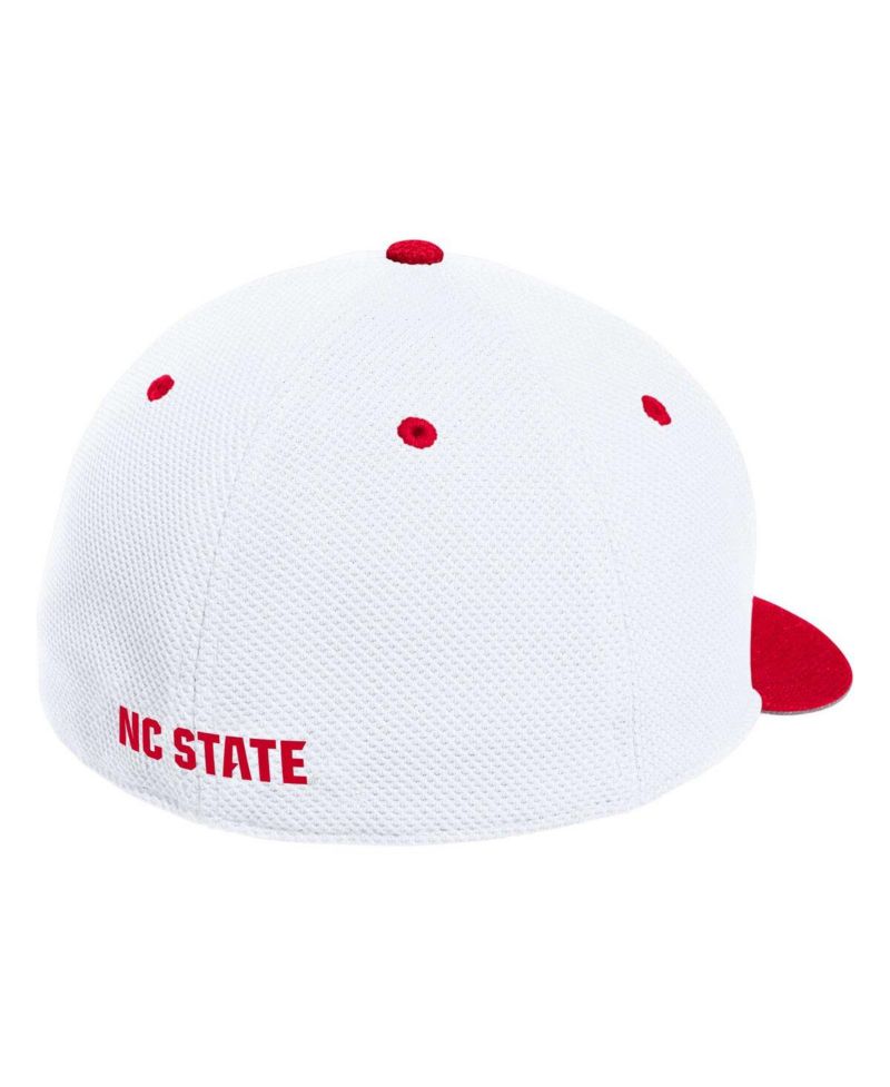 Men's White NC State Wolfpack On-Field Baseball Fitted Hat