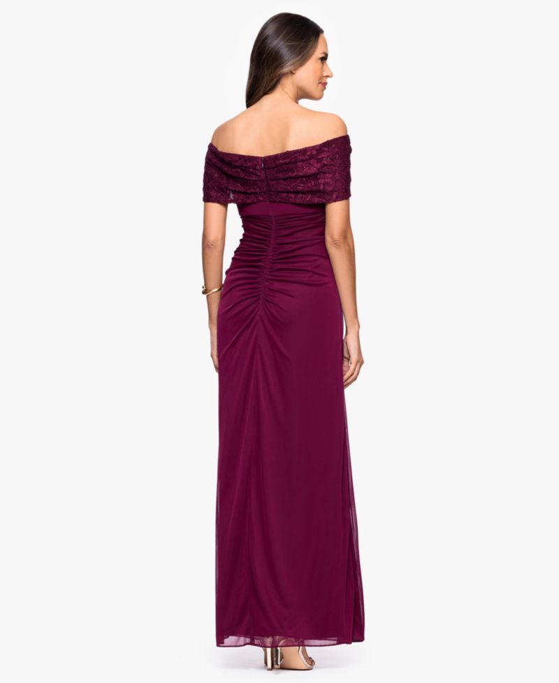 Plus Long Off-the-Shoulder Gown