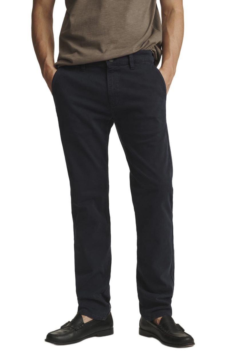 Men's Milton Slim Straight Chino Pants In Casual Twill Pants