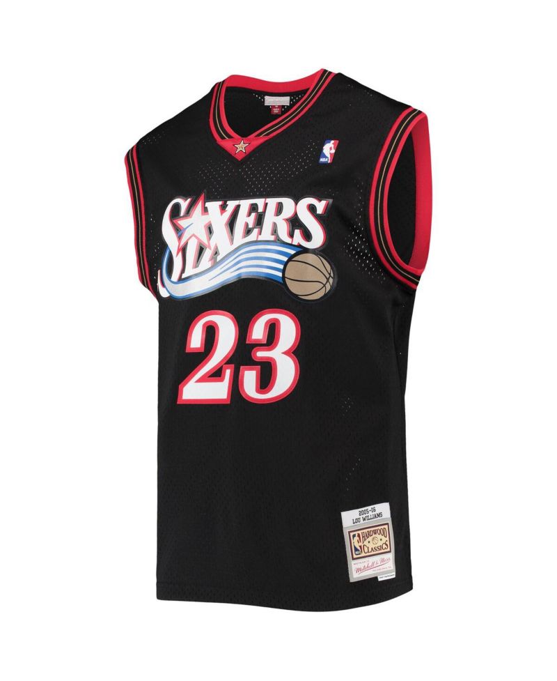 Men's Lou Williams Black Philadelphia 76ers 2005-06 Hardwood Classics Swingman Jersey