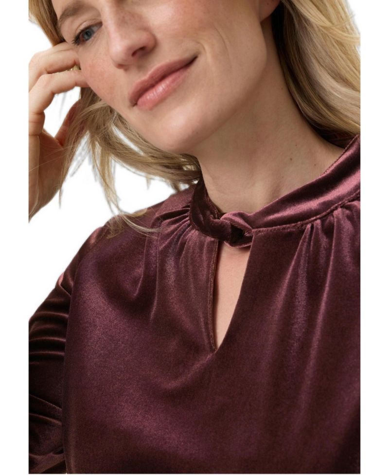 Women's Velvet Peekaboo Top