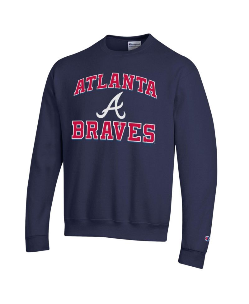 Men's Atlanta Braves Heart & Soul Powerblend Crewneck Sweatshirt