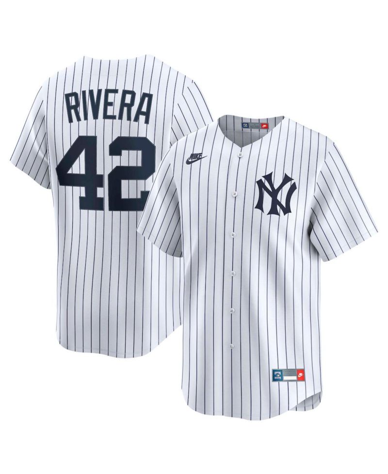 Men's Mariano Rivera White New York Yankees Throwback Cooperstown Collection Limited Jersey