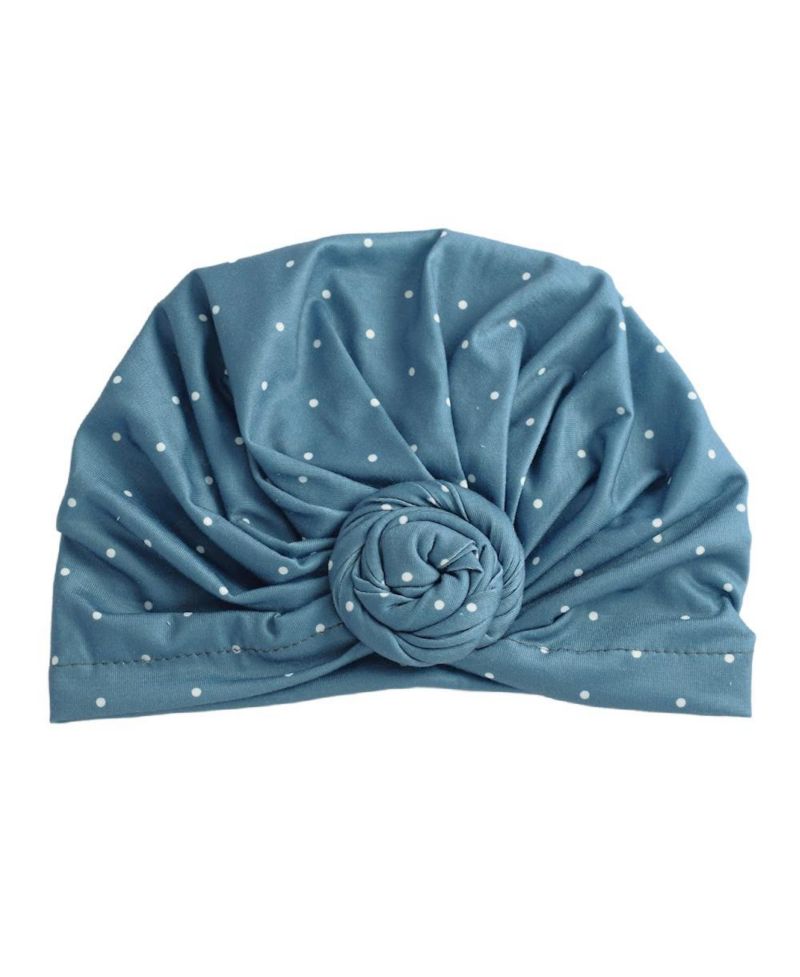 Women's Luxe Bamboo Hope Turban Dark Jade Polka Dot