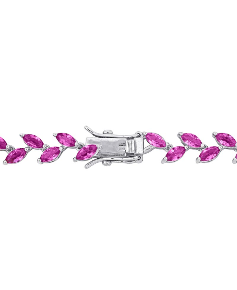Lab-Created Pink Sapphire Marquise Vine 17" Collar Necklace (29 ct. t.w.)