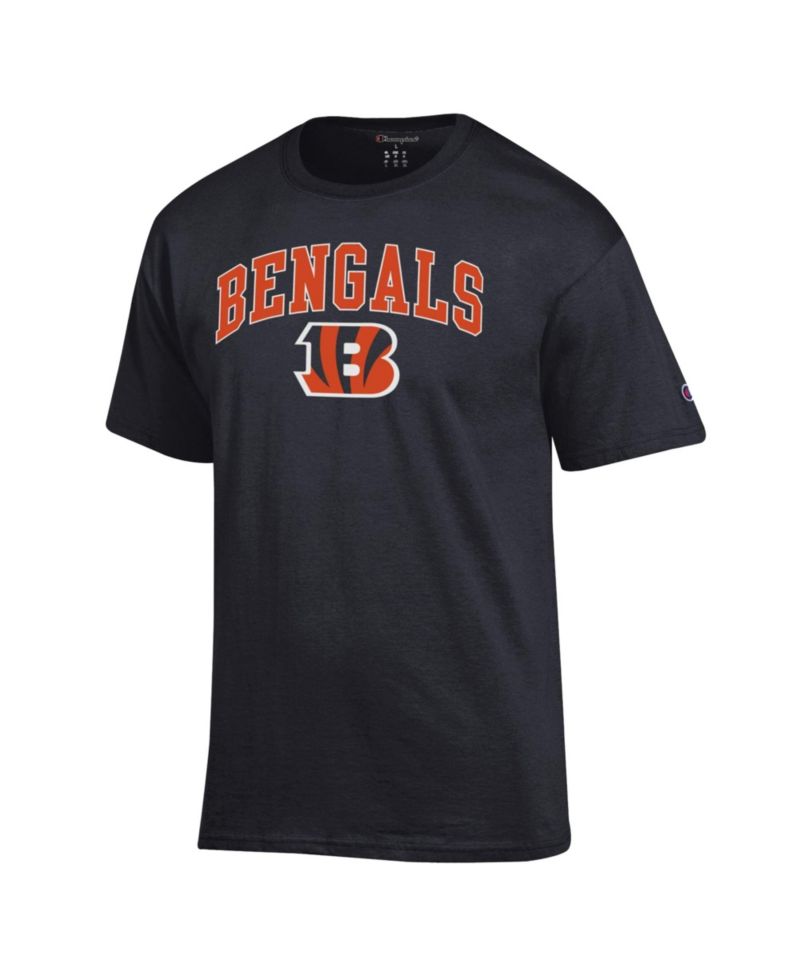 Men's Black Cincinnati Bengals Arch Over Logo T-Shirt