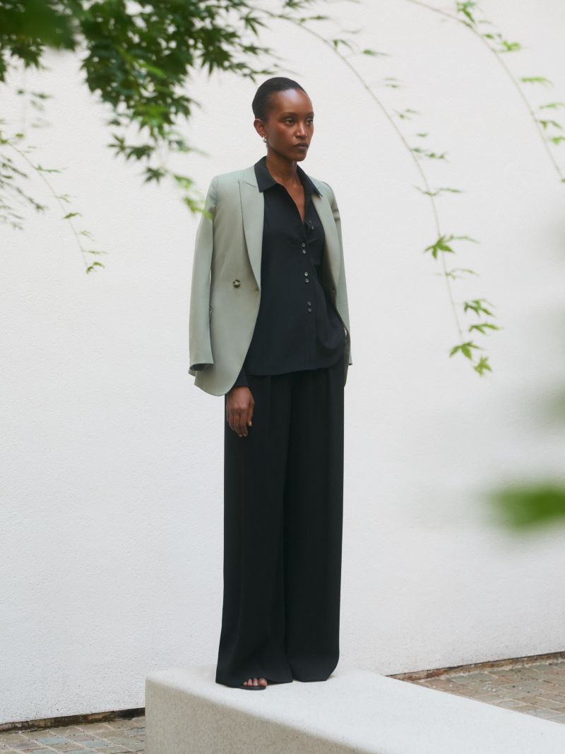Women's Double-Breasted Stretch Blazer