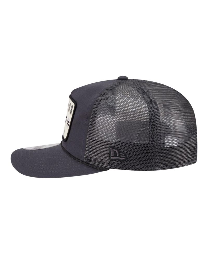 Men's Charcoal Los Angeles Kings Washed Patch 19TWENTY Trucker Adjustable Hat