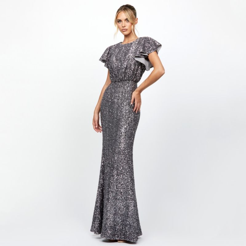 Women's Teresa Flutter Sleeve Gown