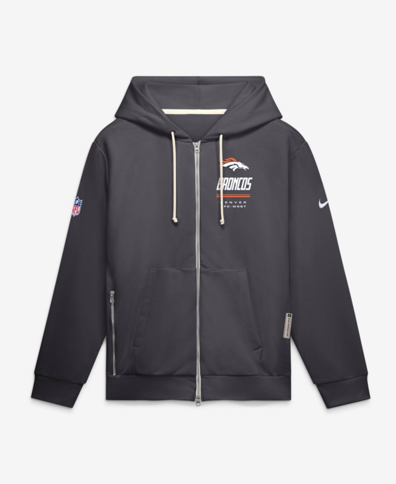 Men's Denver Broncos Sideline Standard Issue Full-Zip Fleece Hoodie