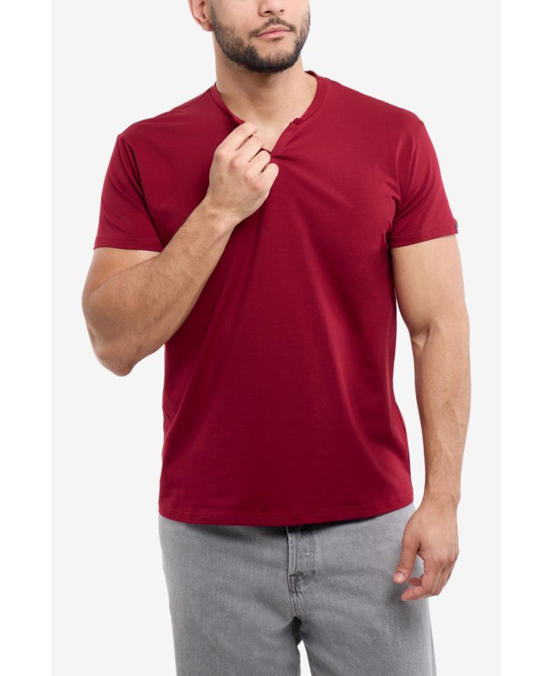 Men's Basic V-Notch Neck Short Sleeve T-Shirt