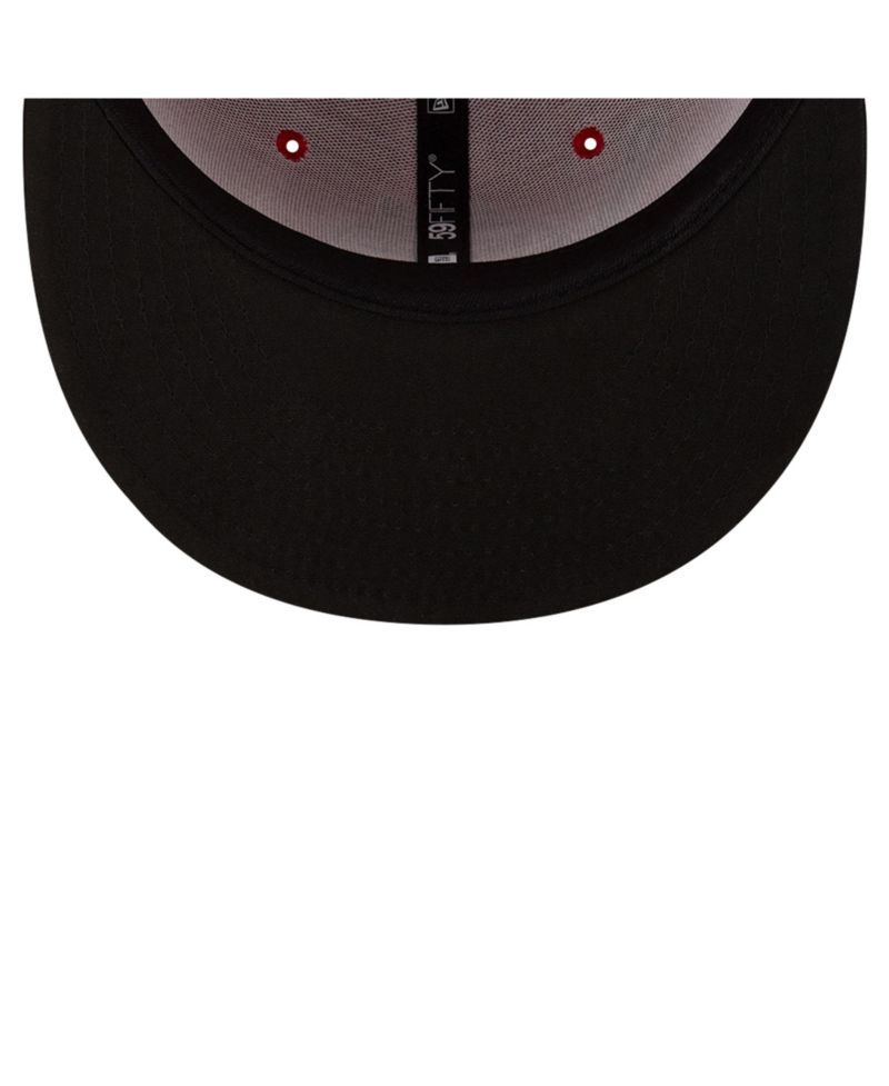 Men's Red/Black Erie SeaWolves Theme Night Pepperoni 59FIFTY Fitted Hat