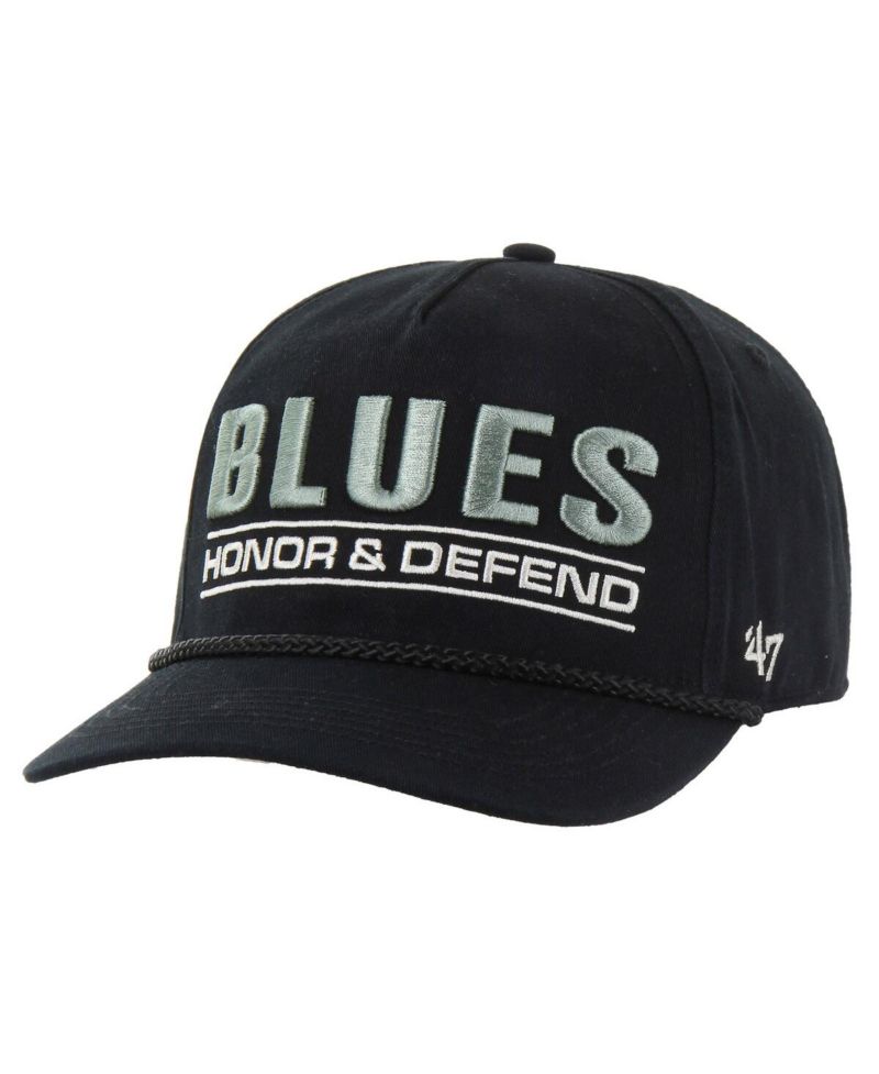 Men's Black St. Louis Blues OHT Military Appreciation Homeland Honor and Defend Hitch Adjustable Hat