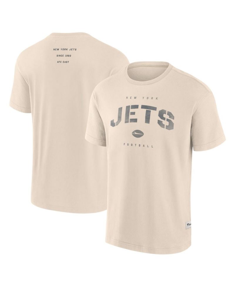 Men's Cream New York Jets Elements Weathered Tonal Future Ground T-Shirt