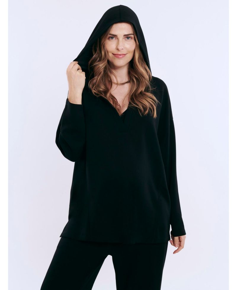Women's V-Neck Pullover Scuba Hoodie - Motherhood
