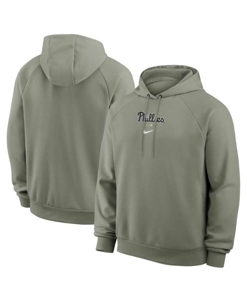 Men's Gray Philadelphia Phillies Statement Primary Raglan Dri-FIT Hoodie