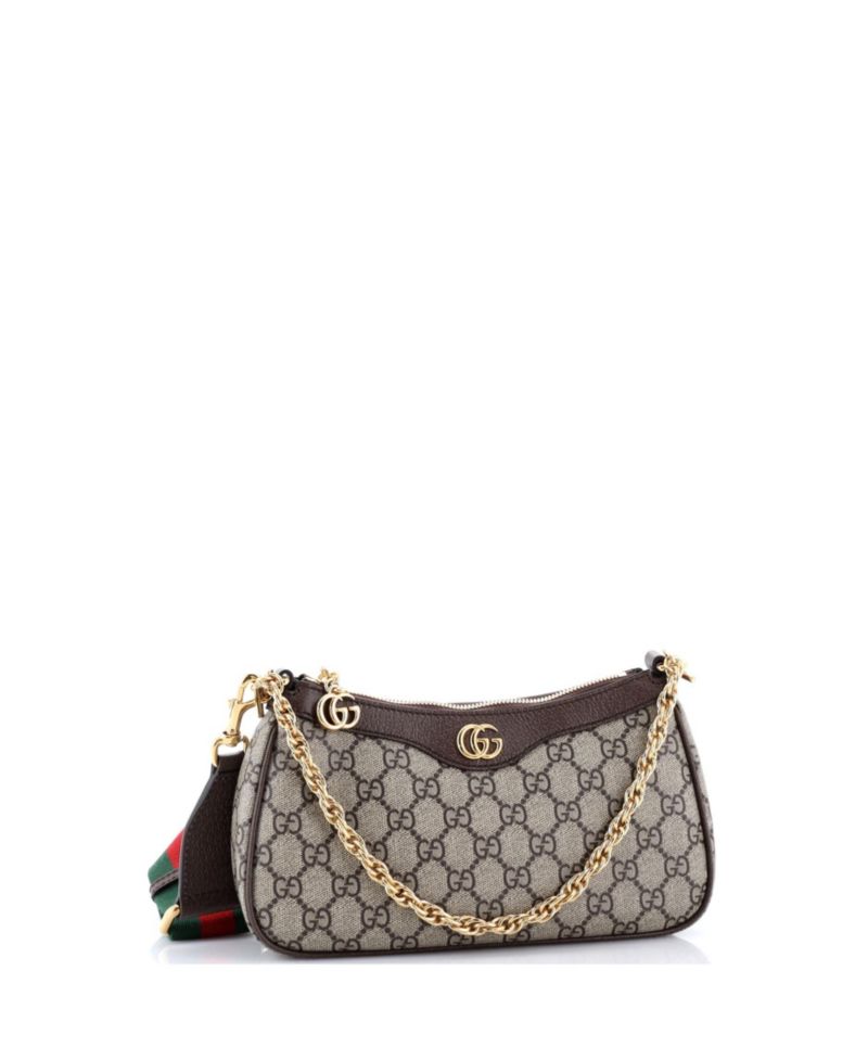 Small Ophidia Charm Shoulder Bag GG Coated Canvas
