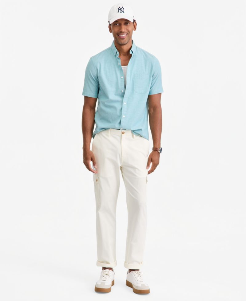 Men's Short Sleeve Button-Down Oxford Shirt