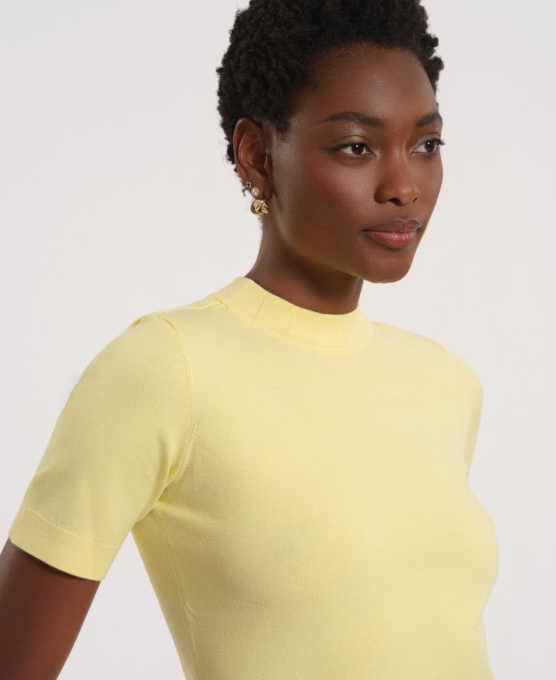 Women's Short-Sleeve Mock Neck Top
