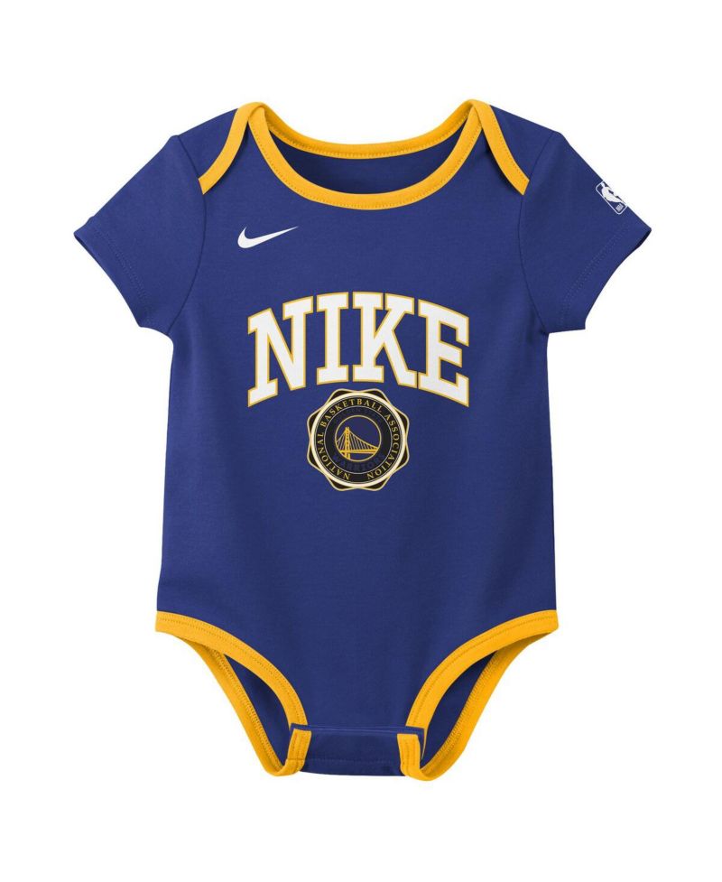 Newborn 2-Pack Royal/Black Golden State Warriors Just Do It Bodysuit Set
