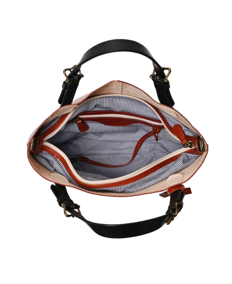 Dip Dye Mini Leather Crossbody Tote Bag