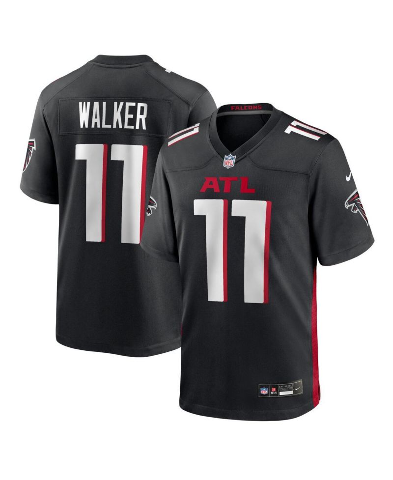 Men's Jalon Walker Black Atlanta Falcons 2025 NFL Draft First Round Pick Game Jersey