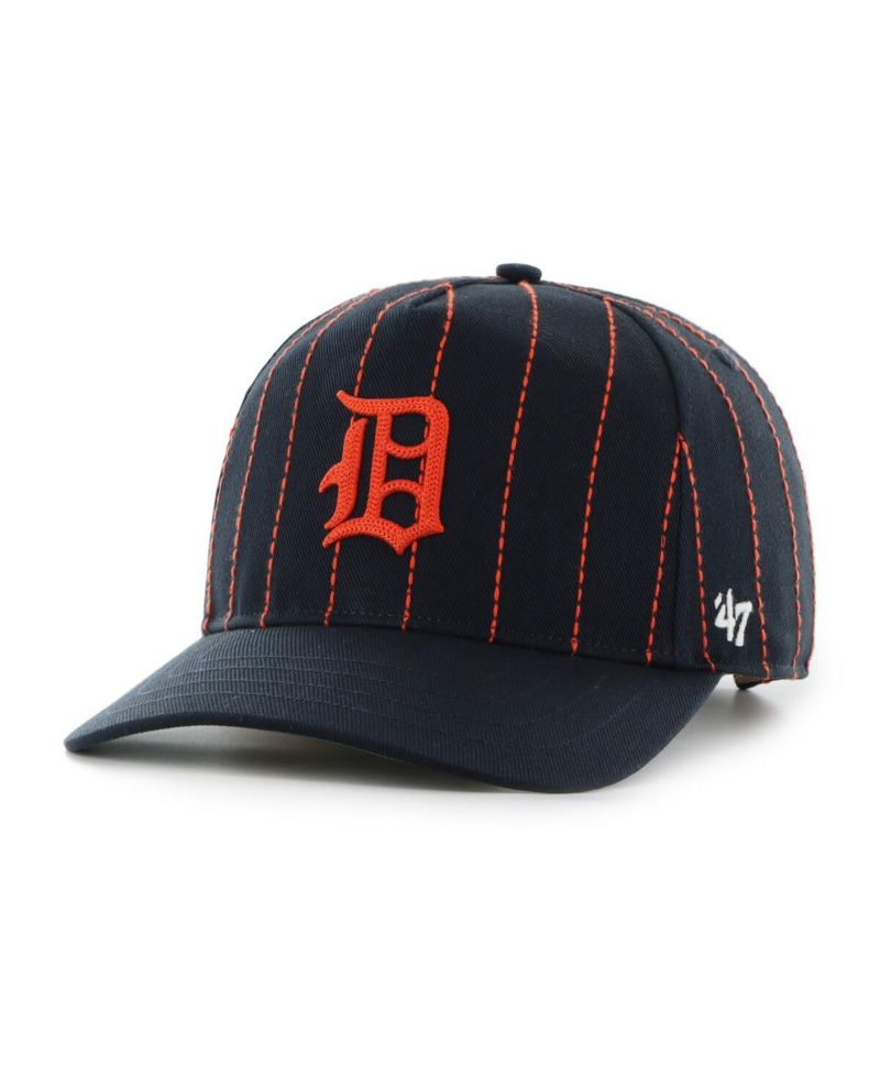 Men's x Rawlings Navy Detroit Tigers Pinstripe Hitch Adjustable Hat