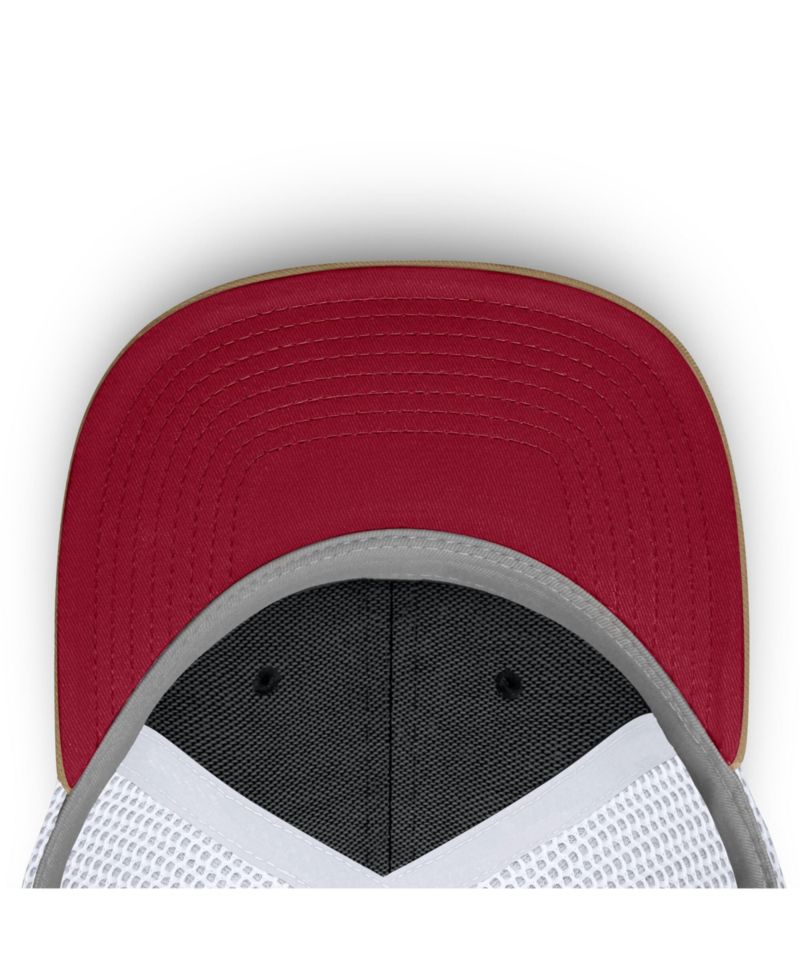 Men's and Women's Beige/Cardinal Stanford Cardinal Primetime Arched Trucker Adjustable Hat