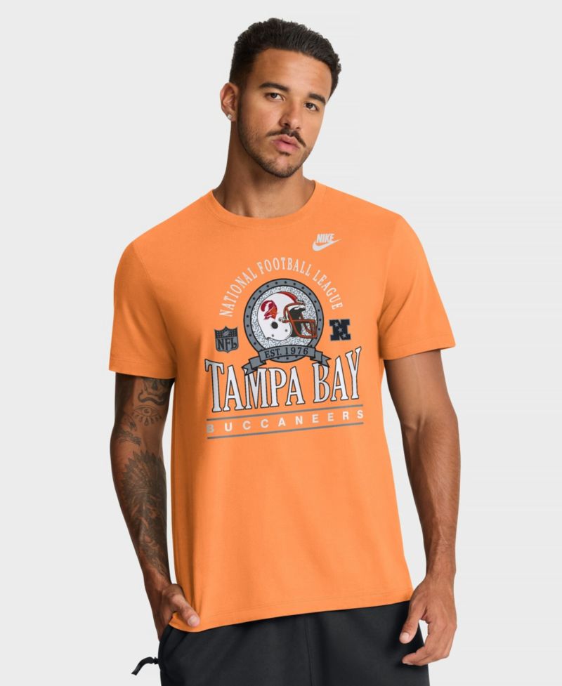 Men's Orange Tampa Bay Buccaneers Rewind Team Spirit Essential Cotton T-Shirt