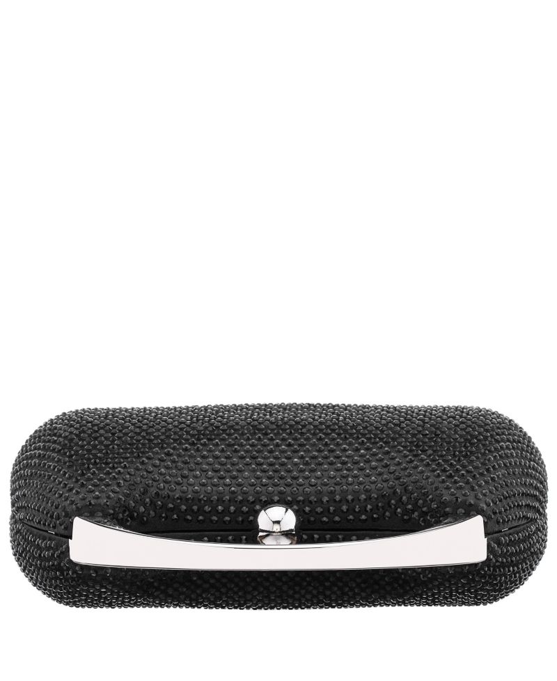 Crystal Minaudiere with Metal Handle