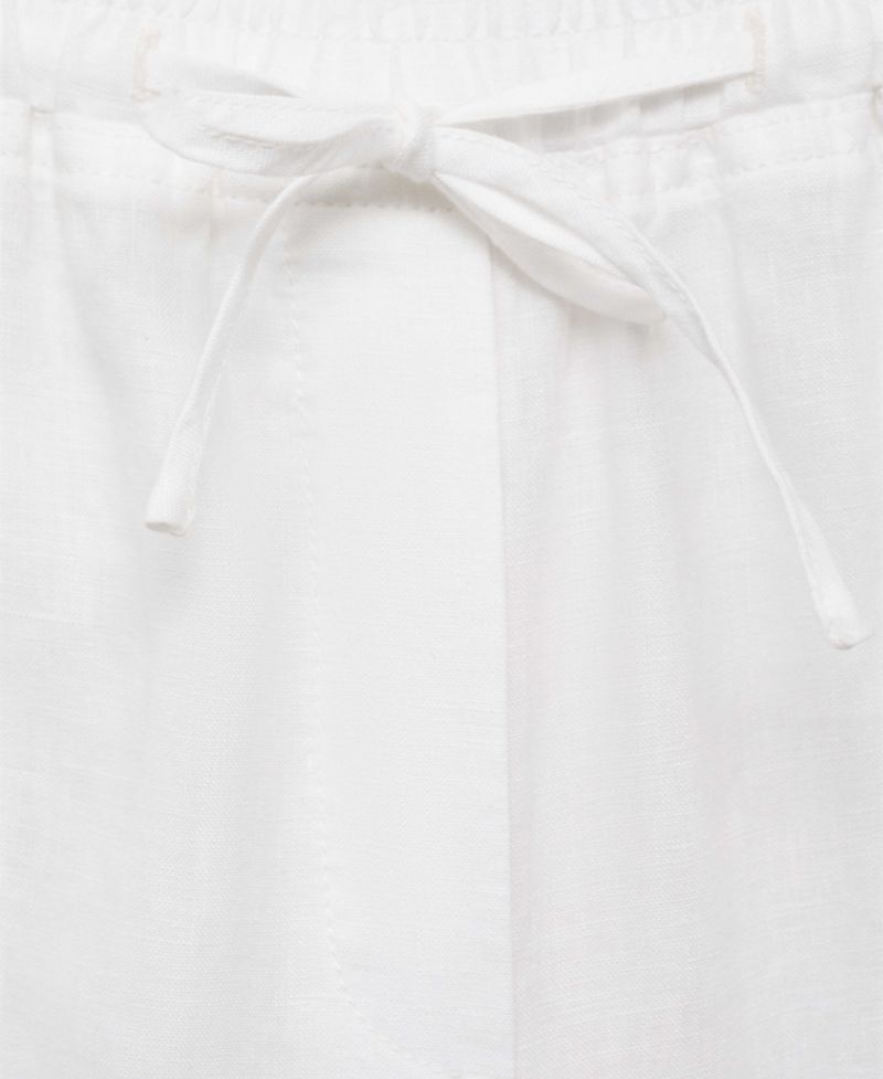Women's Straight Linen-Blend Pants