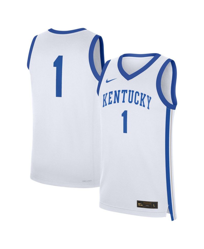 Men's 1 White Kentucky Wildcats Home Replica Jersey