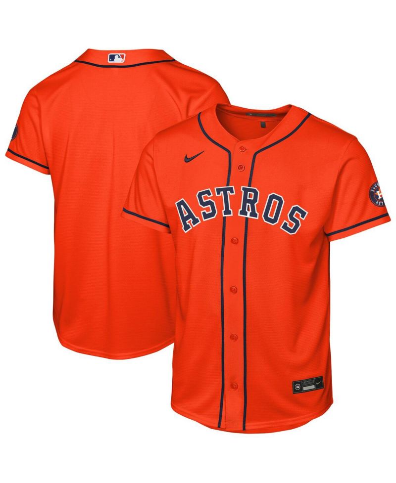 Big Boys and Girls Orange Houston Astros Alternate Stadium Jersey