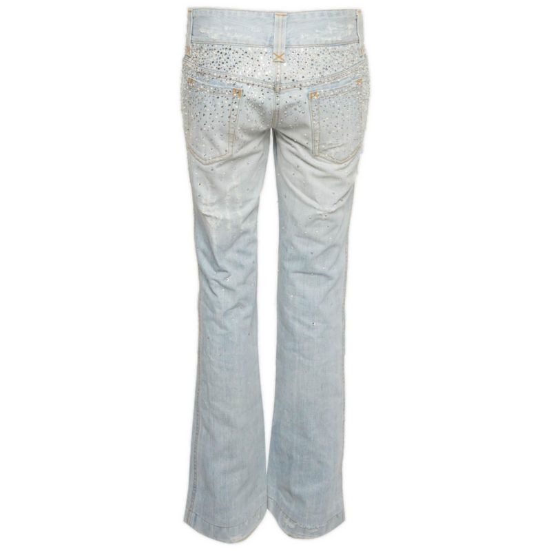 Women's Mid-Rise Rhinestone Boot-Cut Jeans