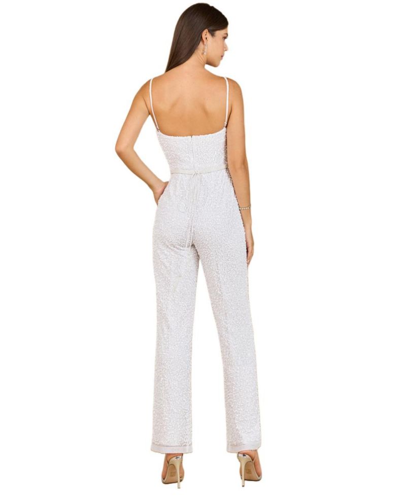 Women's Beaded Bridal Jumpsuit