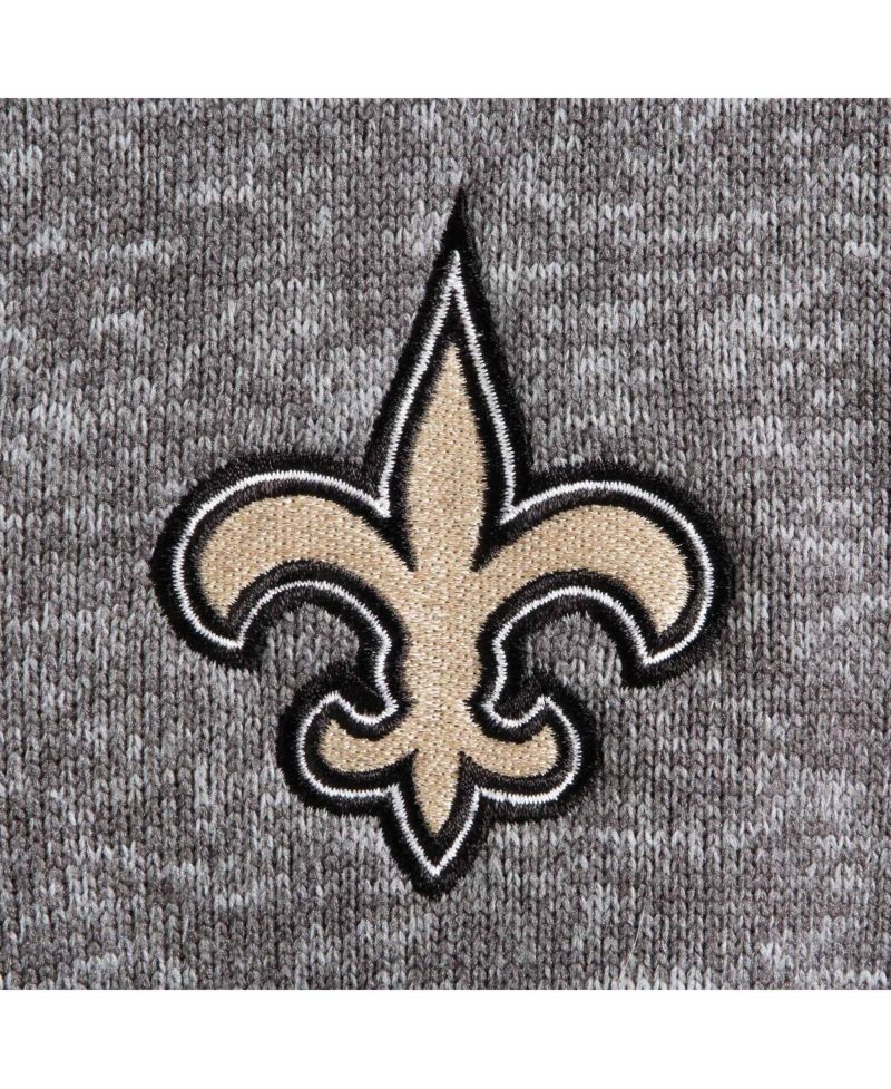 Men's Charcoal New Orleans Saints Fortune Quarter-Zip Pullover Jacket