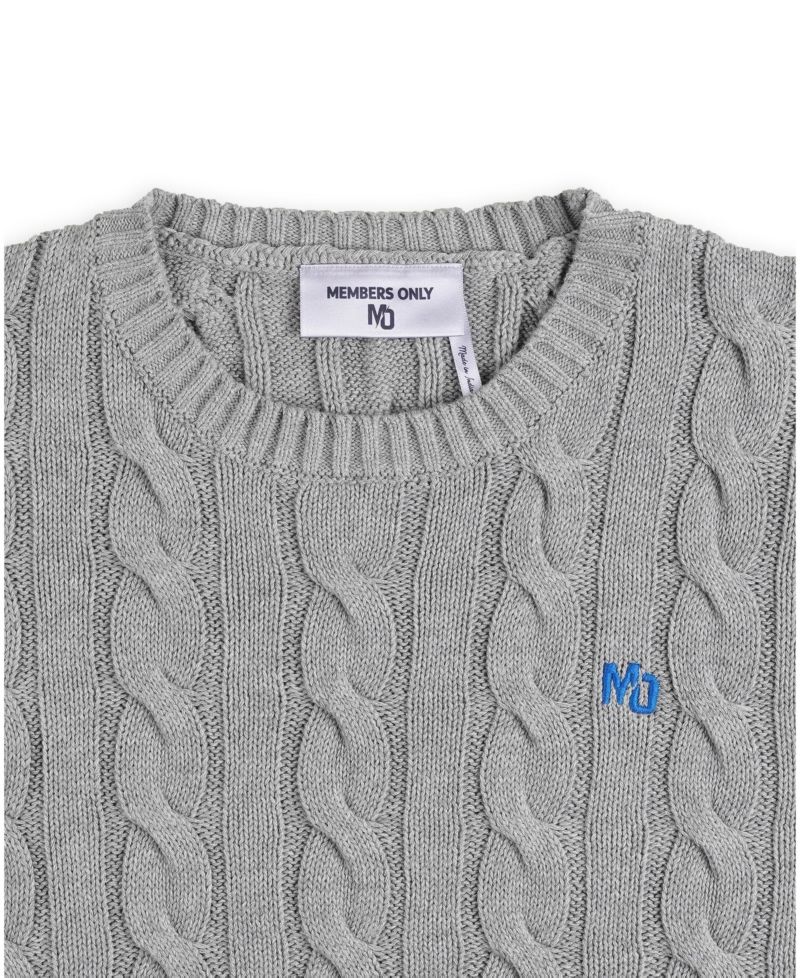 Men's Crew Neck Cable Knit Sweater
